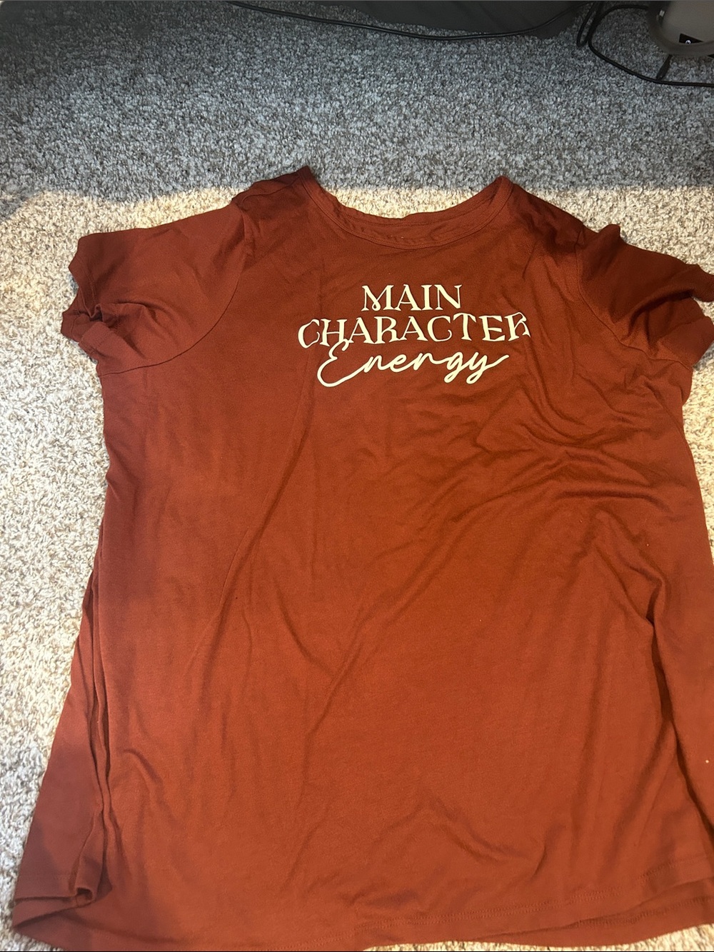 torrid Rust Orange Graphic Tee with White Text